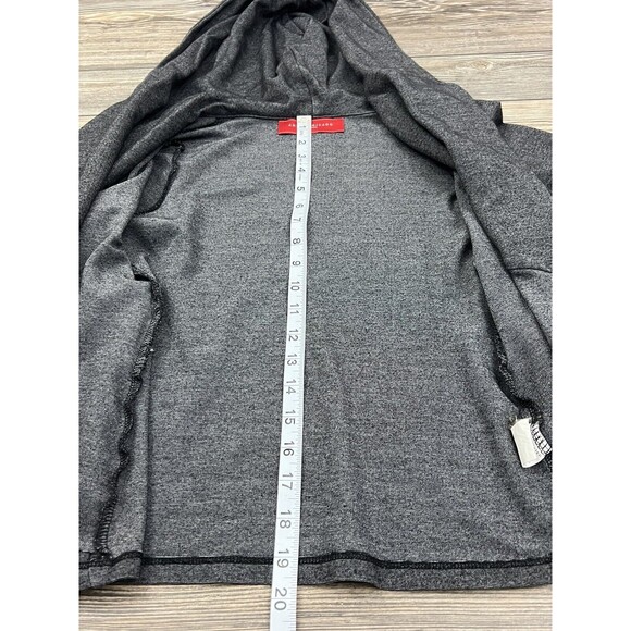 Akira Chicago Red Label Gray Wrap Belted Jacket W/Hood 3/4 Sleeves Women's Small - Picture 9 of 11